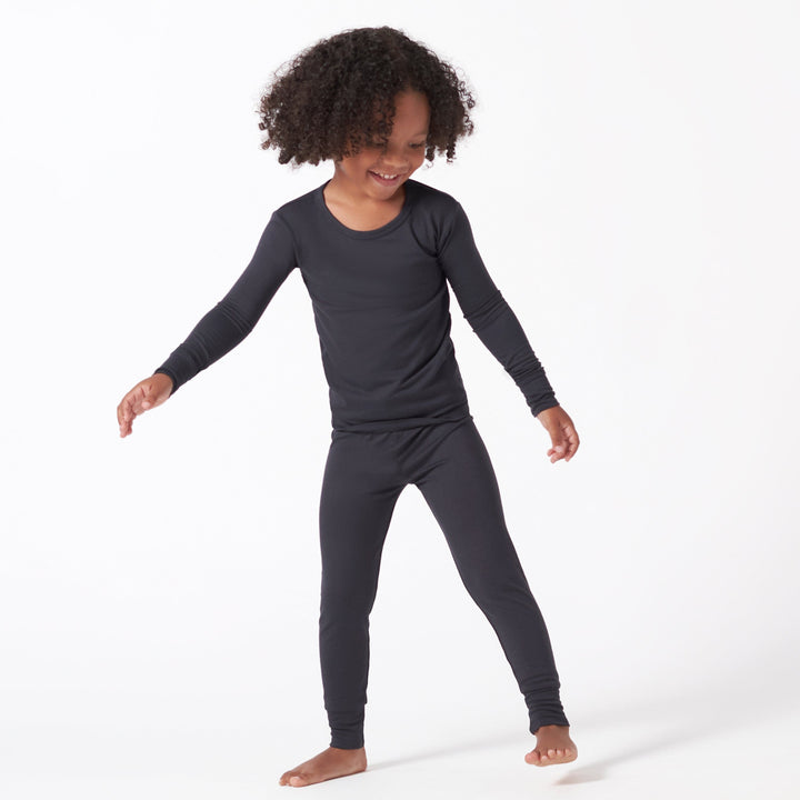 2-Piece Infant & Toddler Charcoal Buttery-Soft Viscose Made from Eucalyptus Snug Fit Pajamas