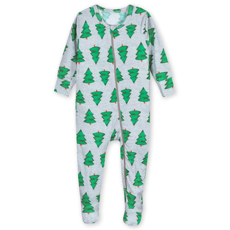Baby Spruce Christmas Tree Footed Pajamas