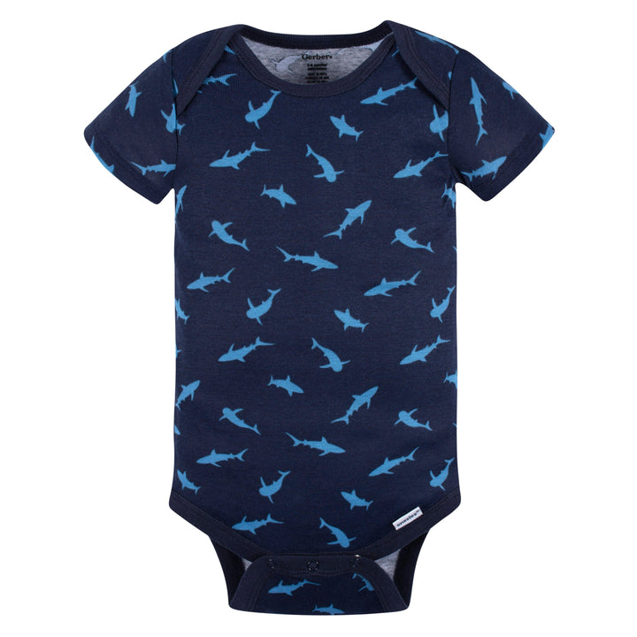 4-Pack Baby Boys Shark Bay Short Sleeve Onesies® Bodysuits