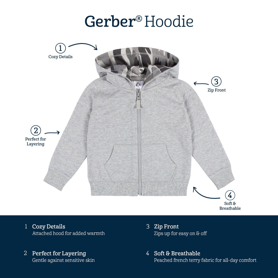 Infant & Toddler Boys Heather Gray Hoodie