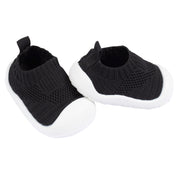 Baby Boys Black Stretchy Knit Slip-On Sneaker