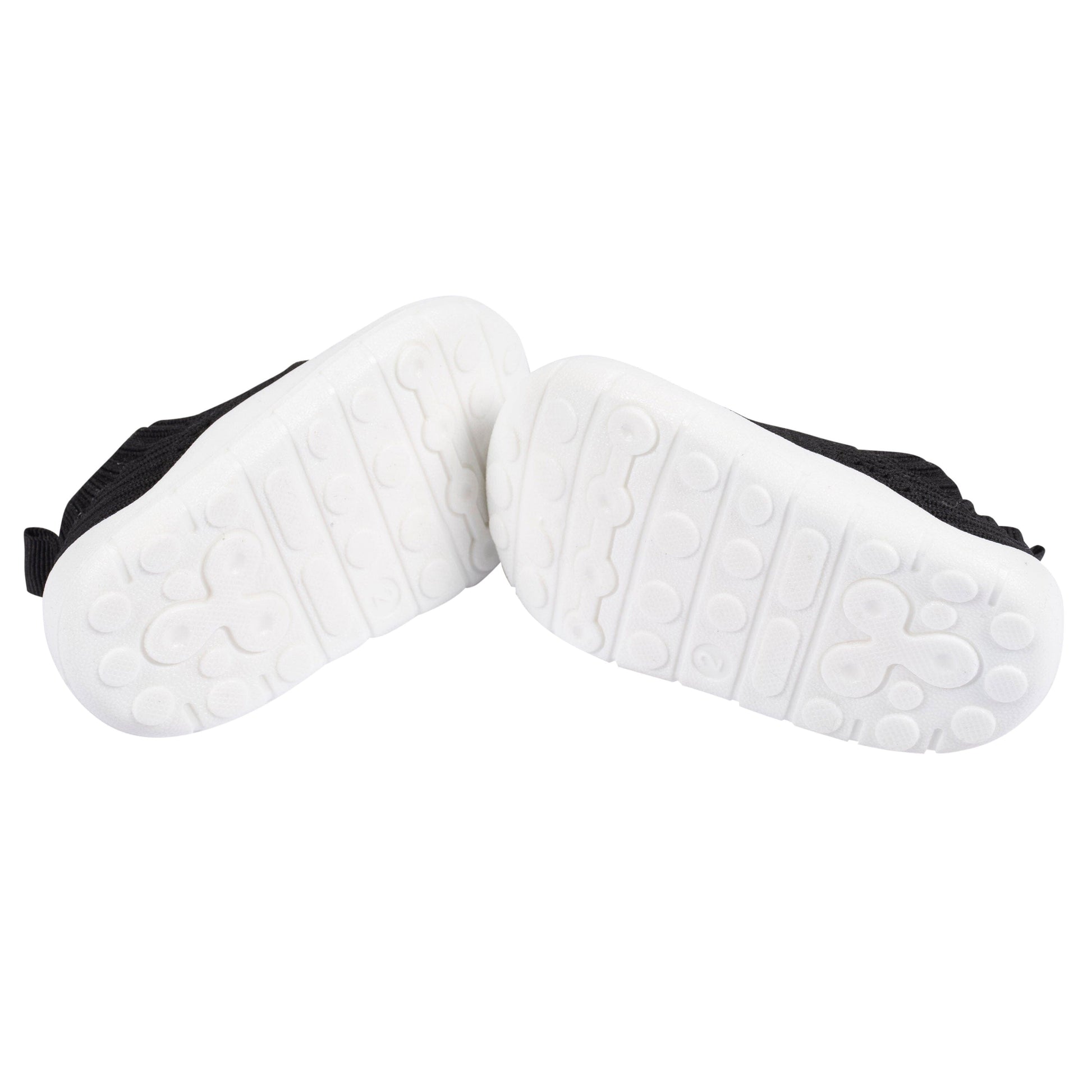 Baby Boys Black Stretchy Knit Slip-On Sneaker