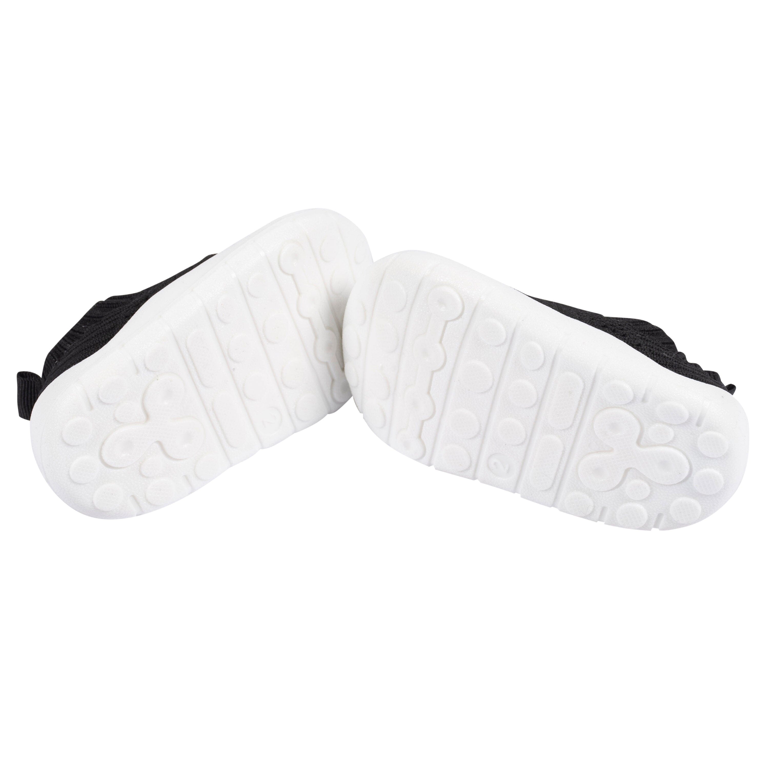 Baby Boys Black Stretchy Knit Slip-On Sneaker