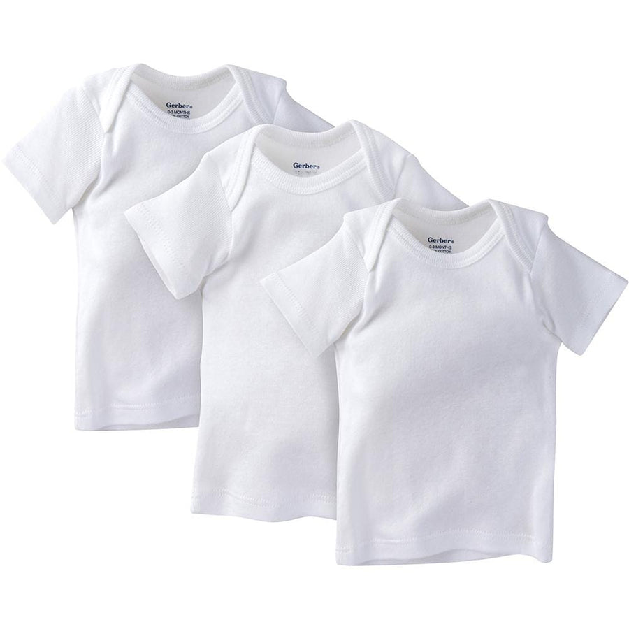 3-Pack Boys' & Girls' White Slip-On Shirt-Gerber Childrenswear