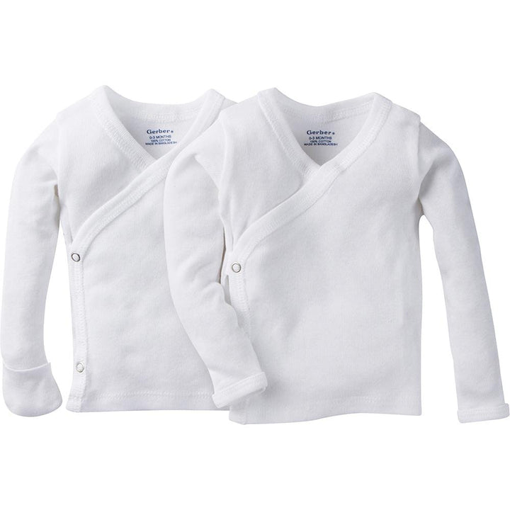 2-Pack Long Sleeve Side-Snap Shirts-Gerber Childrenswear