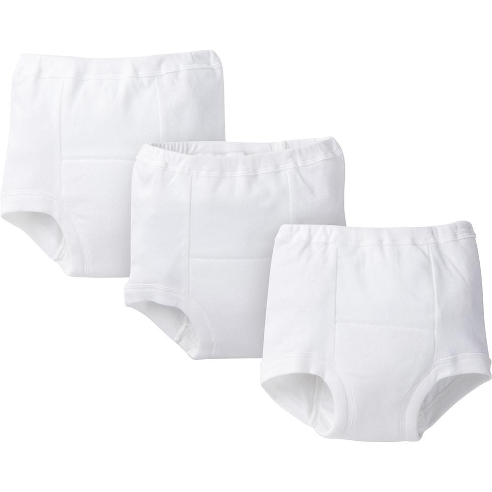 3-Pack White Training Pants-Gerber Childrenswear