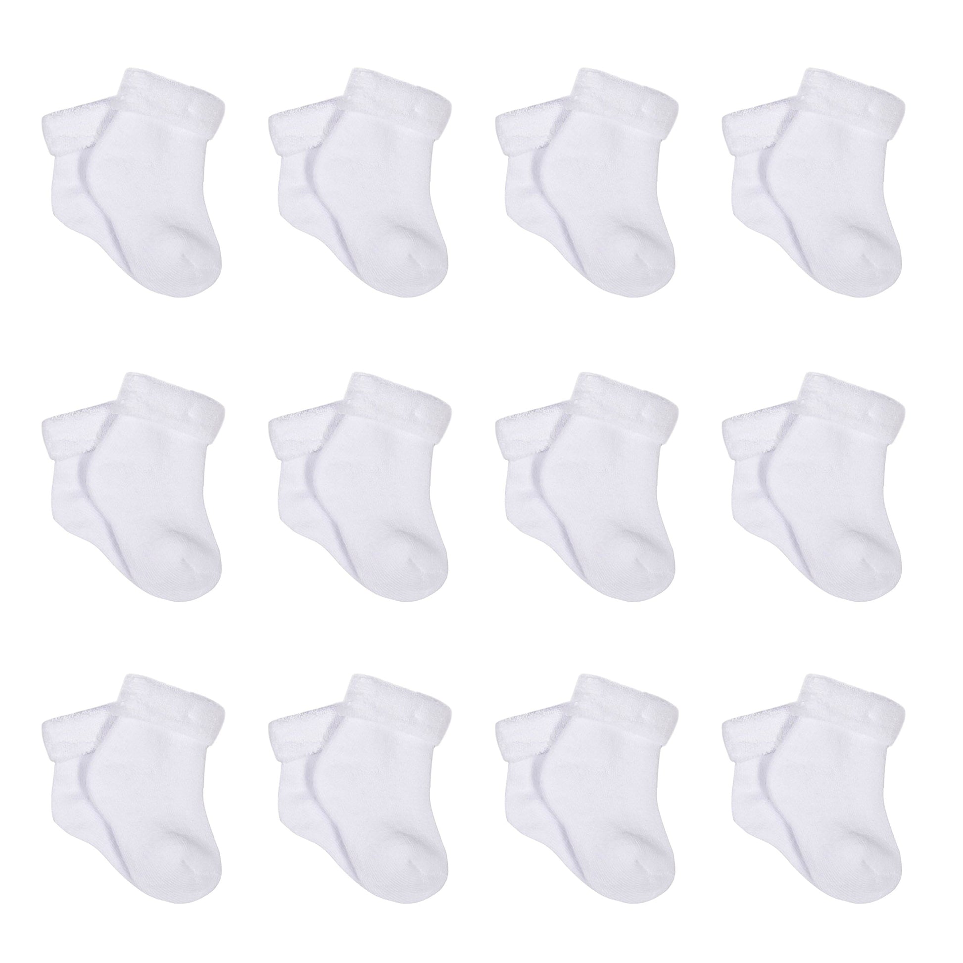 12-Pack White Terry Socks-Gerber Childrenswear