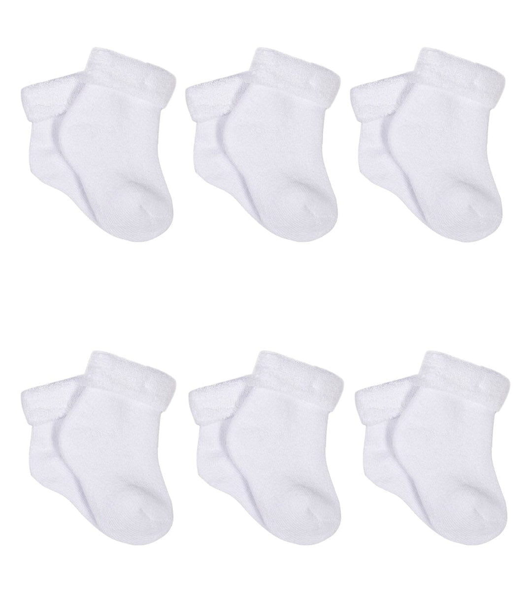 6-Pack Organic Baby Neutral White Wiggle Proof® Ankle Bootie Socks – Gerber  Childrenswear