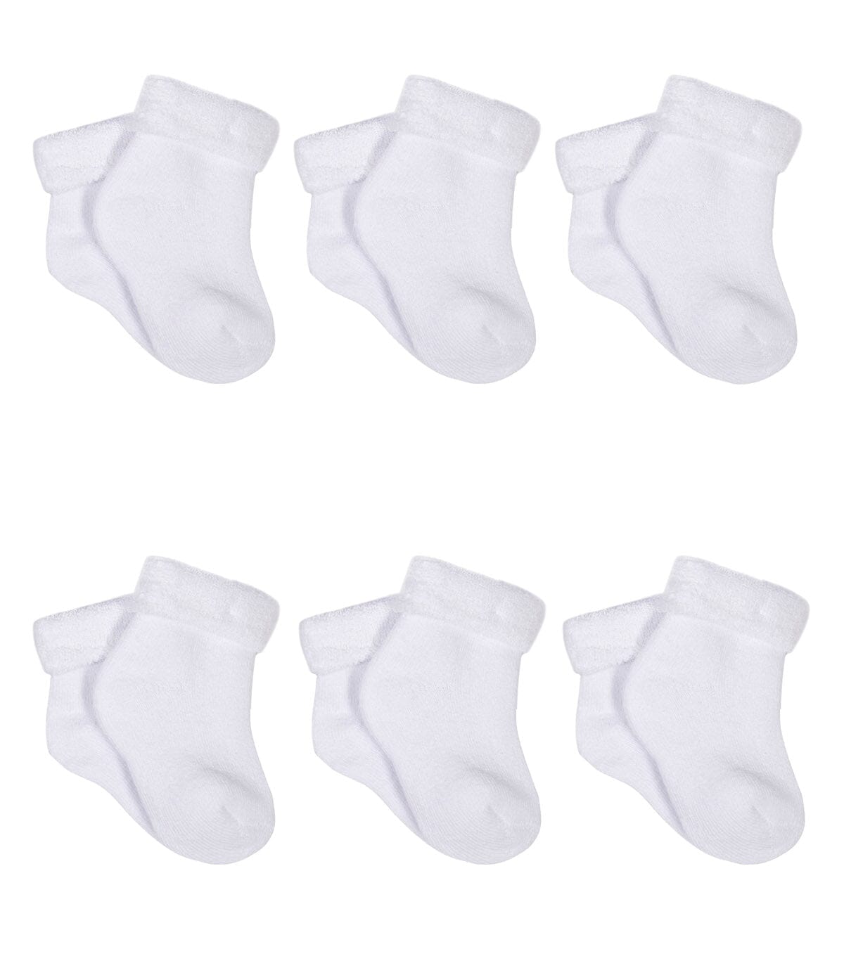 6-Pack White Terry Wiggle Proof® Socks – Gerber Childrenswear