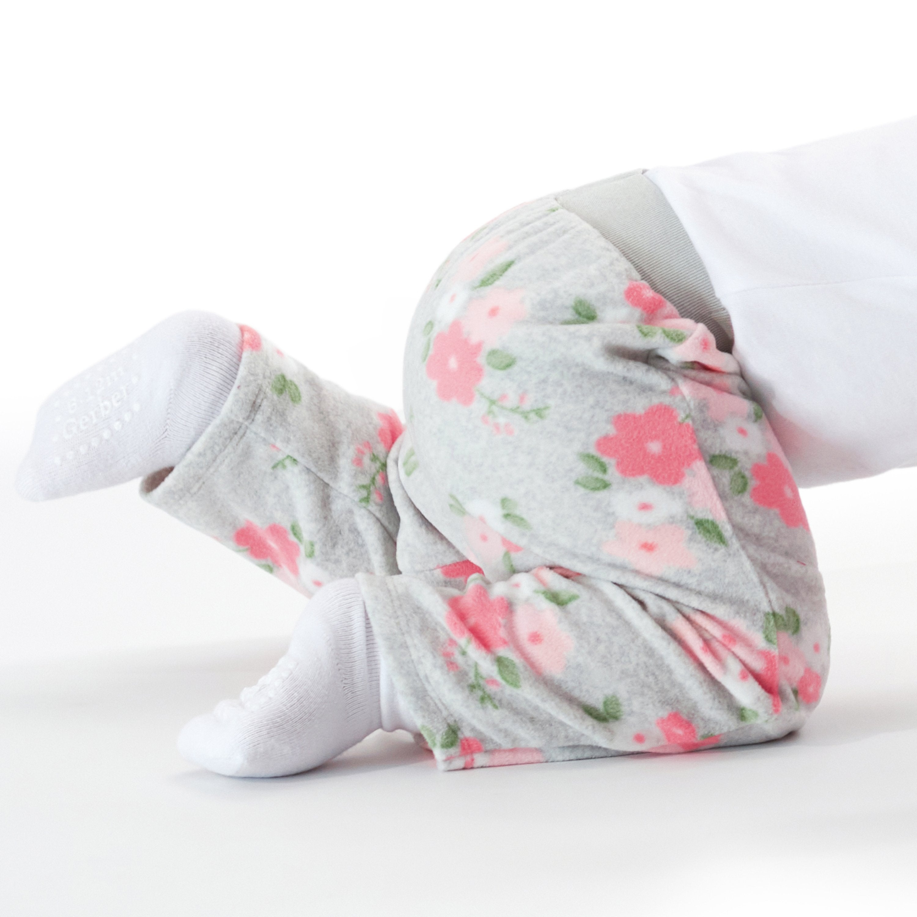 8-Pack Baby & Toddler White Wiggle-Proof™ Jersey Crew Socks-Gerber Childrenswear