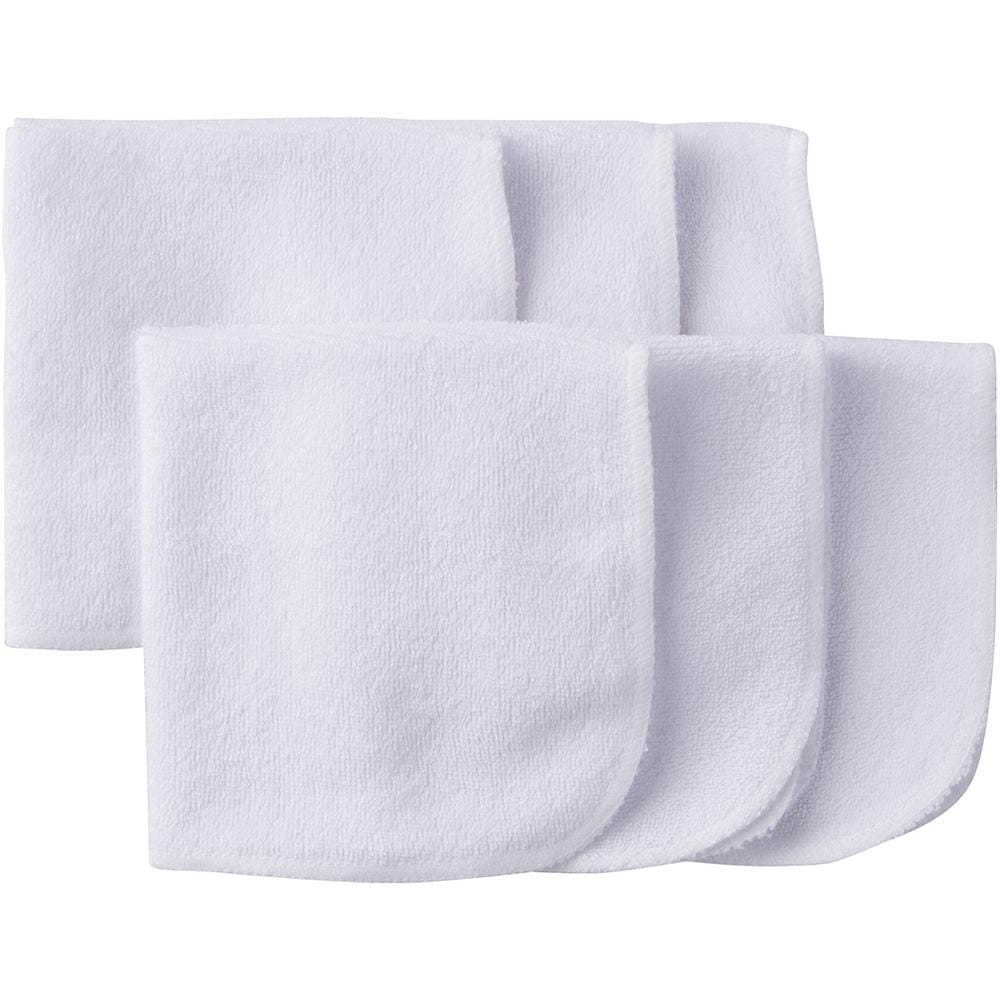6-Pack White Terry Washcloths-Gerber Childrenswear