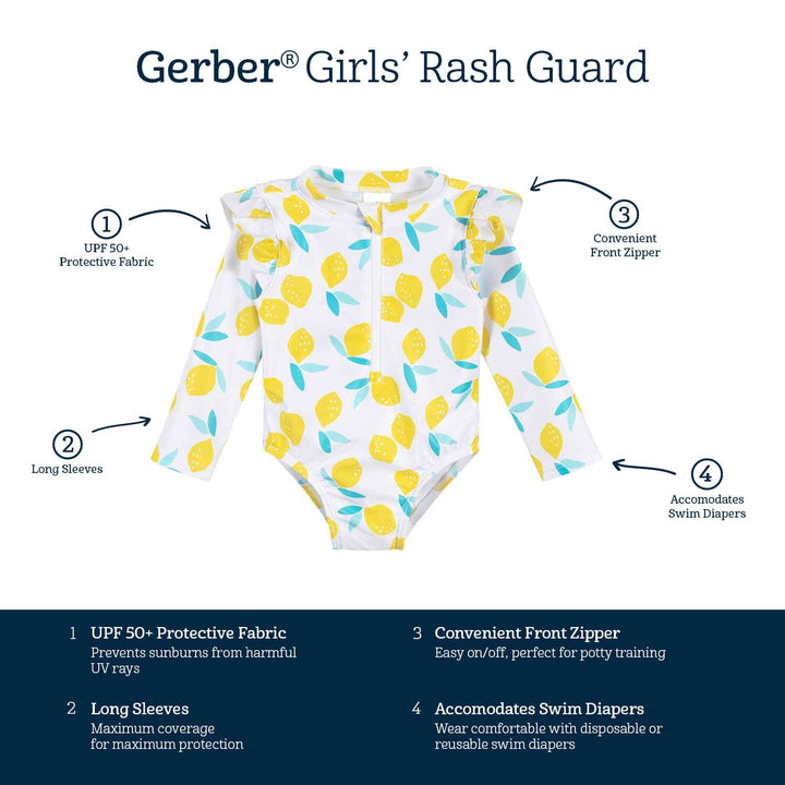Baby & Toddler Girls Lemon Squeeze Rash Guard