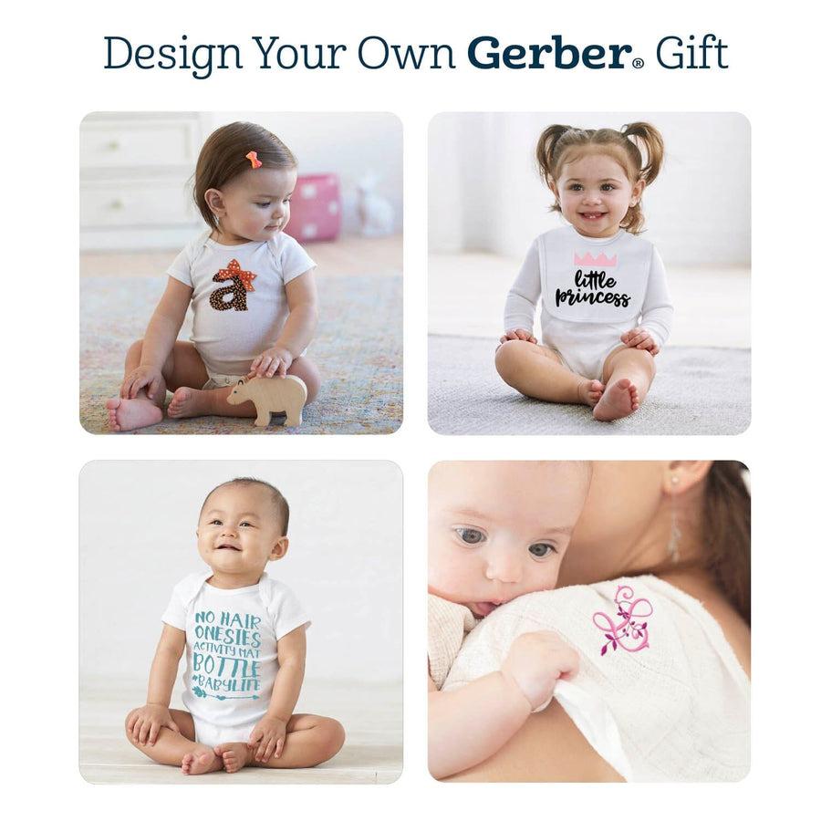 Baby Onesies® Bodysuits with Mitten Cuffs 6Pack Gerber Childrenswear