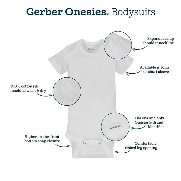 5-Pack Grey Onesies® Bodysuits