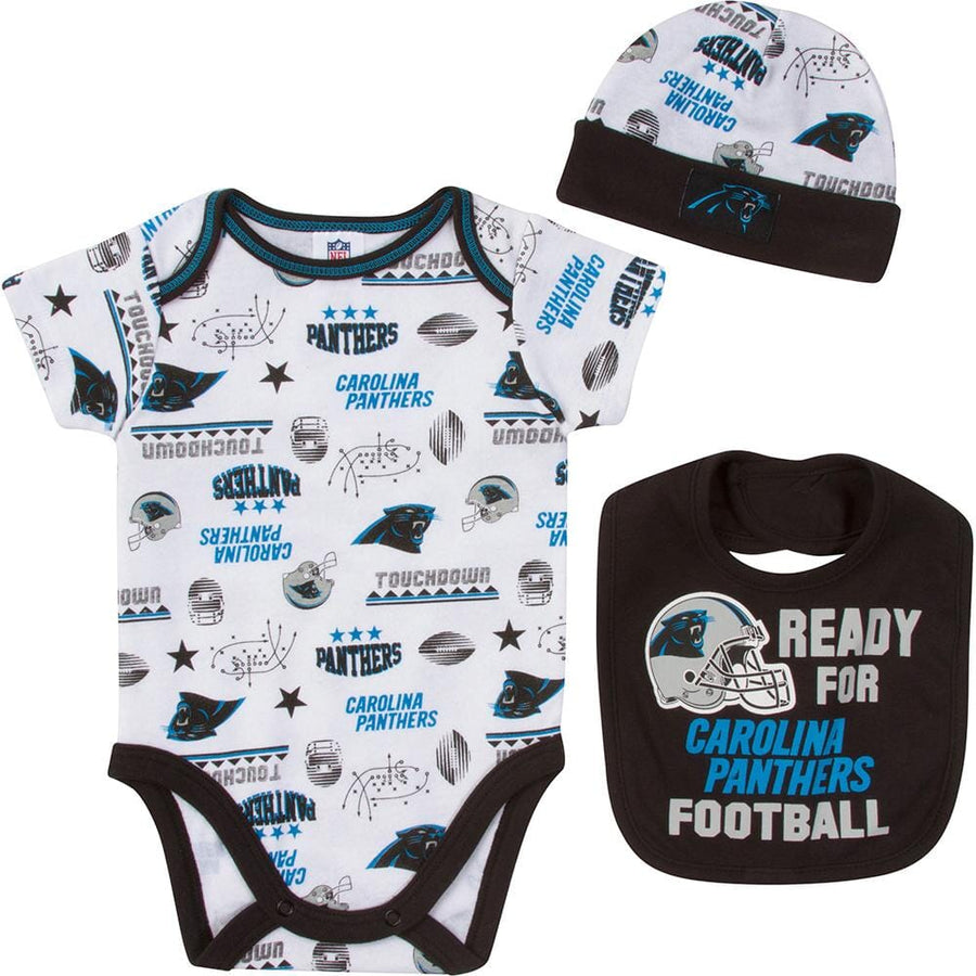 Panthers Baby Boy Bodysuit, Cap and Bib Set-Gerber Childrenswear
