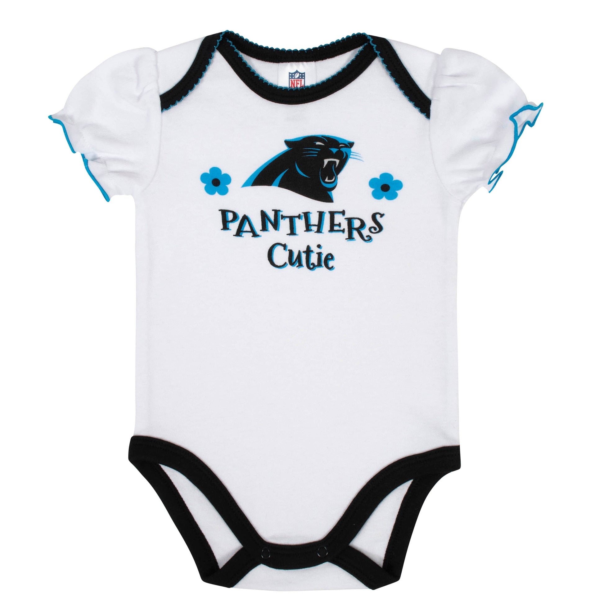 Baby Girls Carolina Panthers Short Sleeve Bodysuit, 3-pack