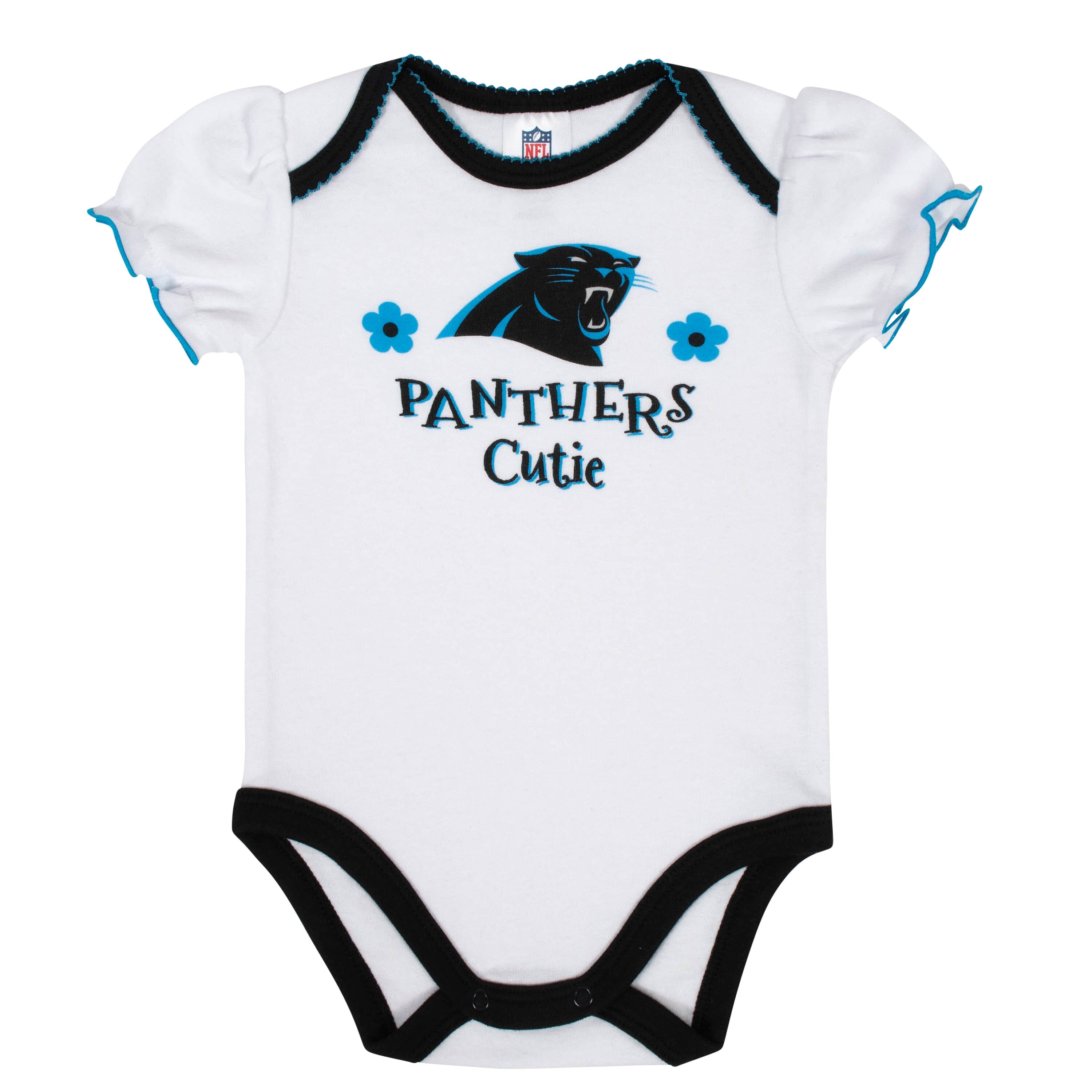 Baby Girls Carolina Panthers Short Sleeve Bodysuit, 3-pack
