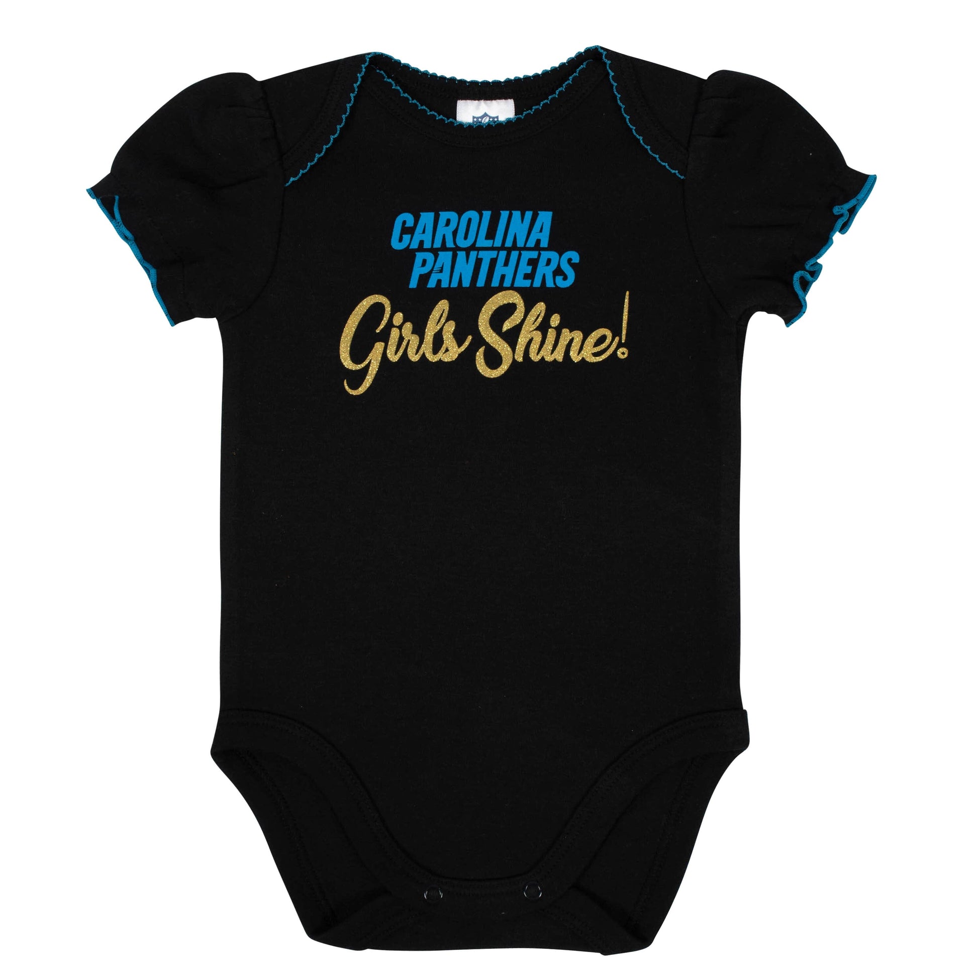 Baby Girls Carolina Panthers Short Sleeve Bodysuit, 3-pack