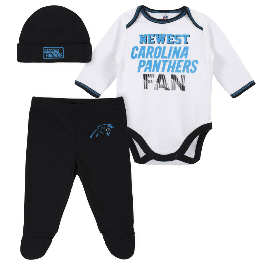 Baby Boys Carolina Panthers 3-Piece Bodysuit, Pant and Cap Set-Gerber Childrenswear