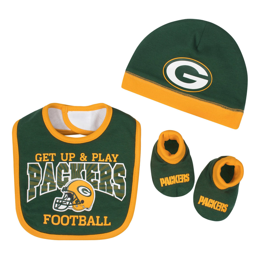 Green Bay Packers Baby Boy Accessories, 3pc Set-Gerber Childrenswear
