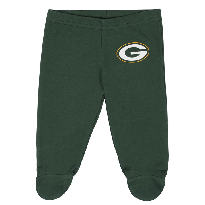 Baby Boys Green Bay Packers 3-Piece Bodysuit, Pant and Cap Set-Gerber Childrenswear