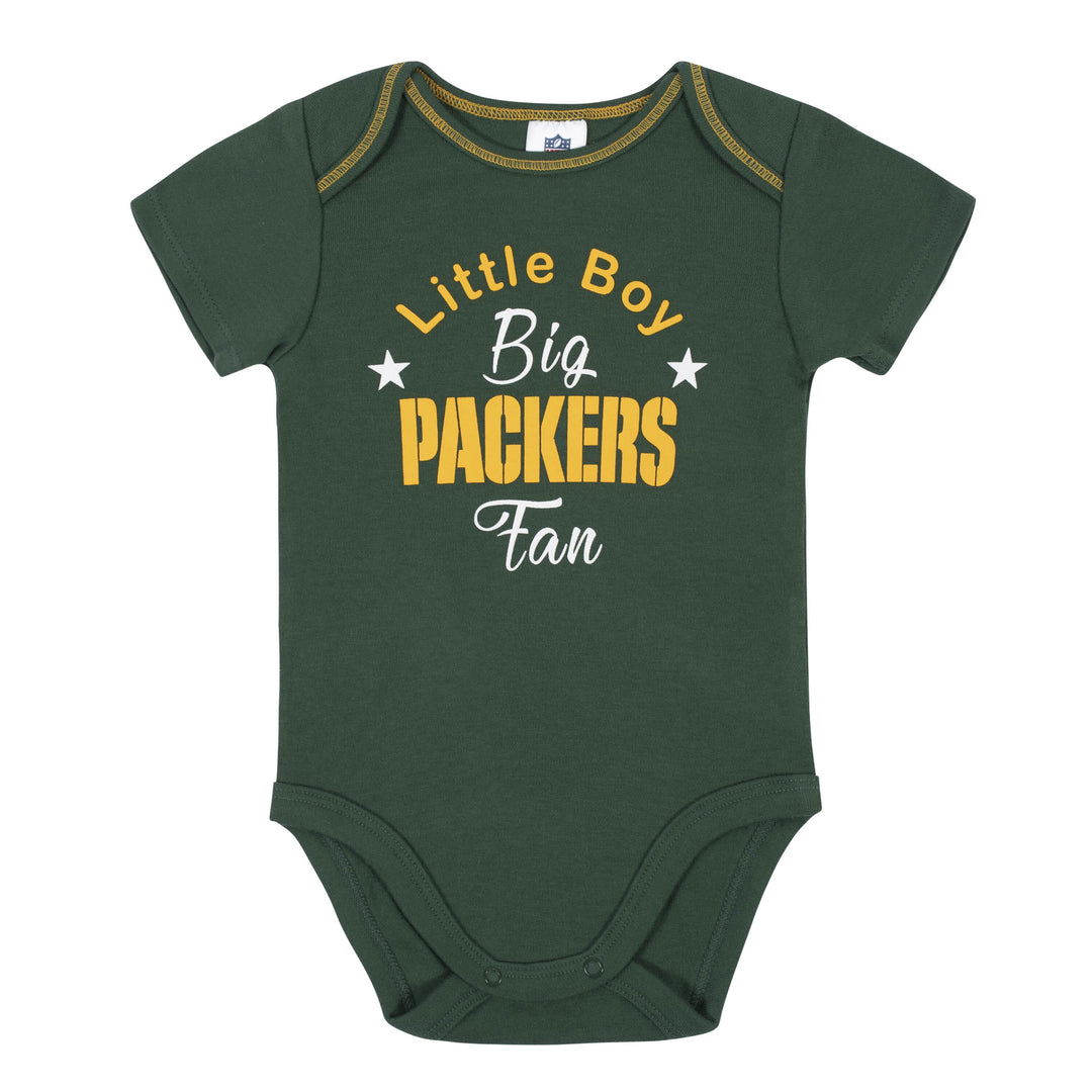 Baby Boys 3-Piece Green Bay Packers Bodysuit, Gown, and Cap Set-Gerber Childrenswear