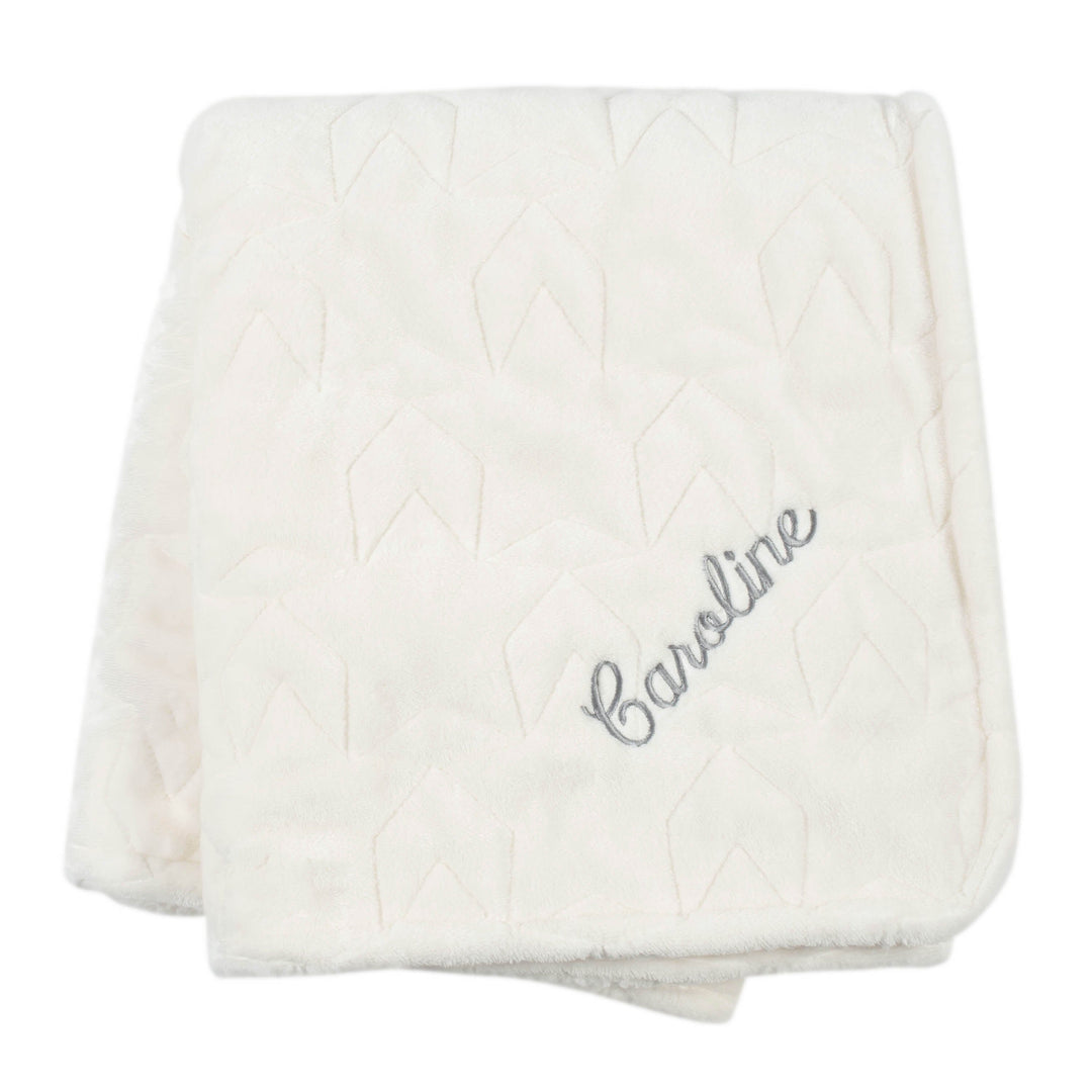 Embroidered Star Luxury Blanket in Ivory-Gerber Childrenswear