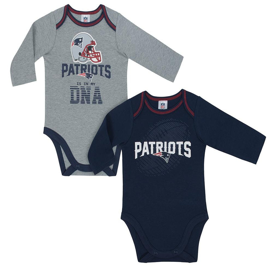 Patriots Baby Boys 2-Pack Long Sleeve Bodysuit-Gerber Childrenswear