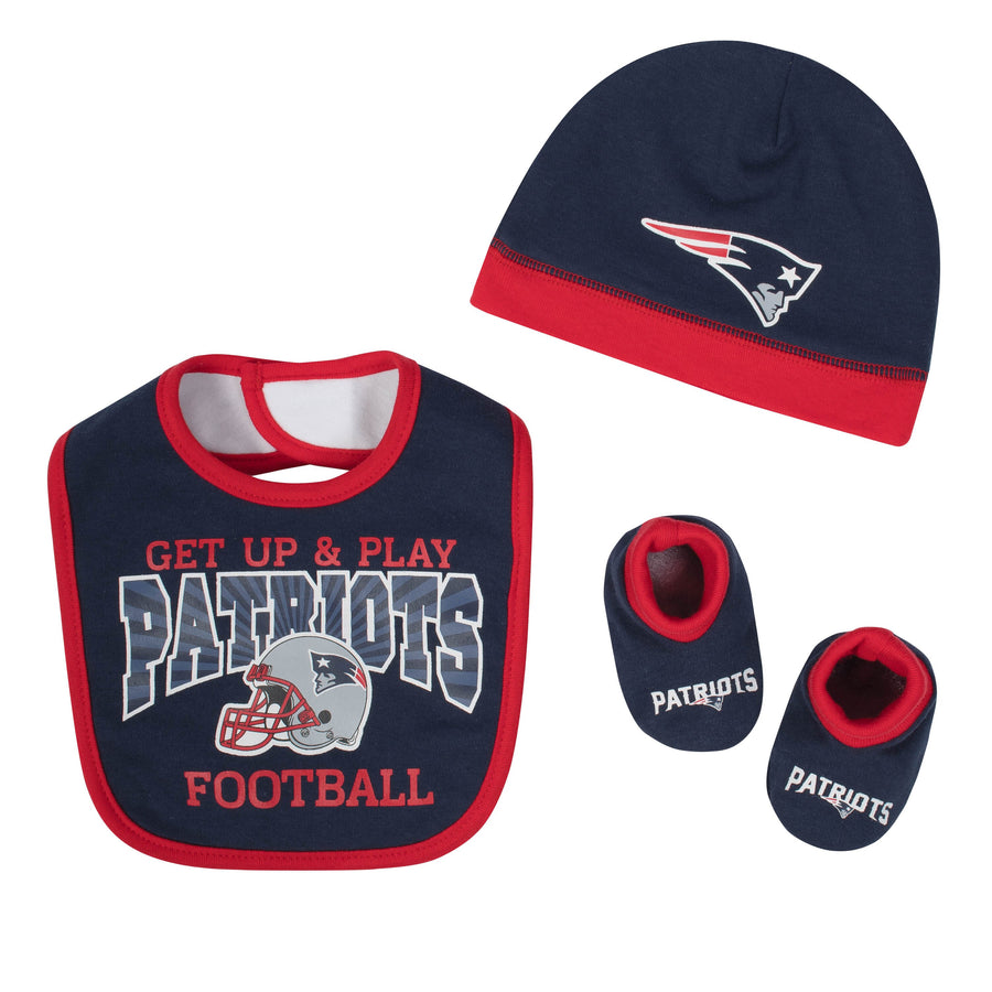 New England Patriots Baby Boy Accessories, 3pc Set-Gerber Childrenswear