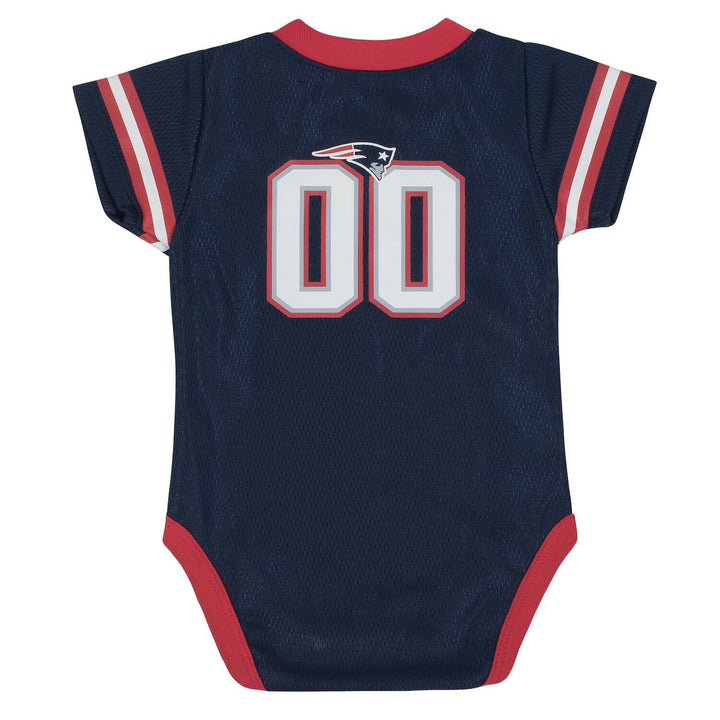 Baby Boys New England Patriots Short Sleeve Jersey Bodysuit-Gerber Childrenswear