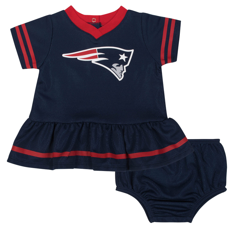 Baby Girls New England Patriots Cheerleader Dress and Panty Set-Gerber Childrenswear