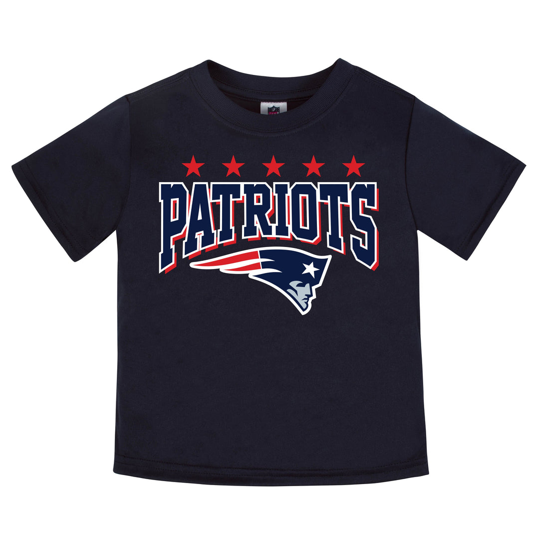 New England Patriots Boys Short Sleeve Tee Shirt-Gerber Childrenswear