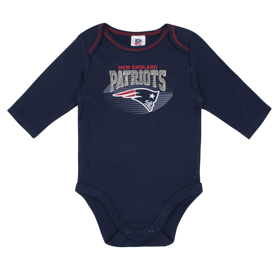 Baby Boys New England Patriots Long Sleeve Bodysuit, 2-pack -Gerber Childrenswear