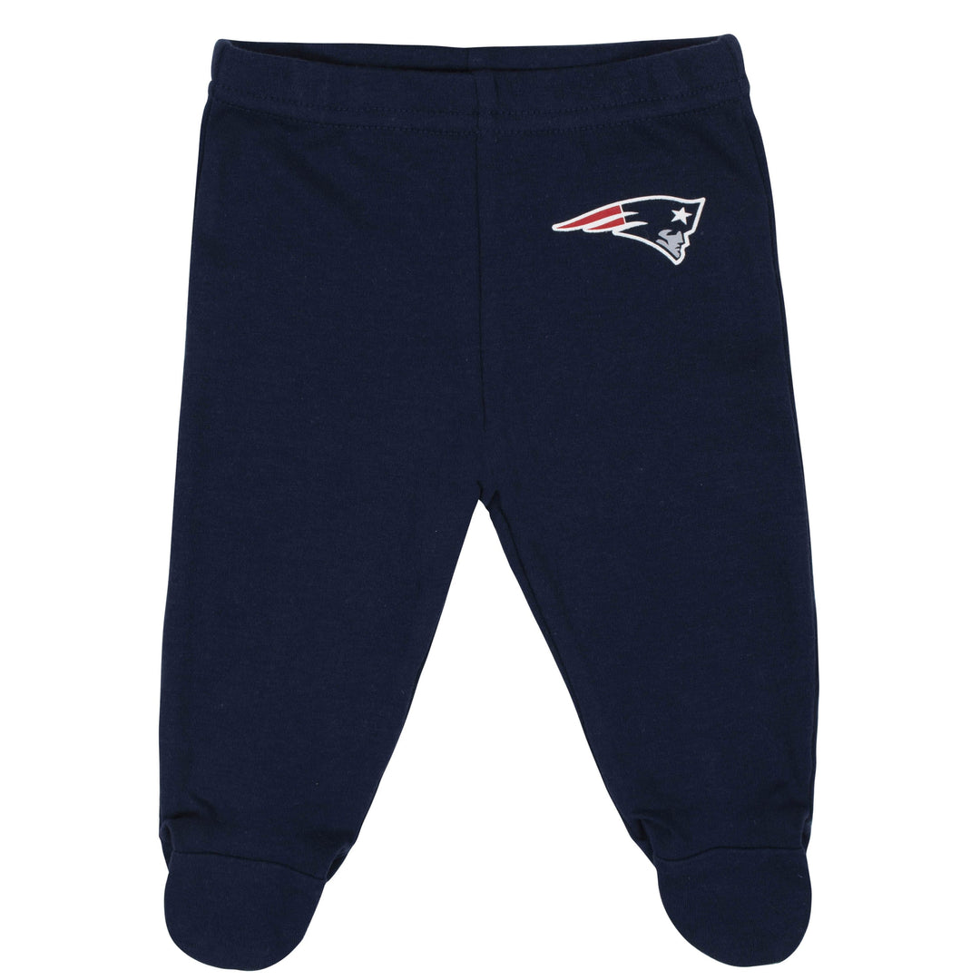 Baby Boys New England Patriots 3-Piece Bodysuit, Pant and Cap Set-Gerber Childrenswear