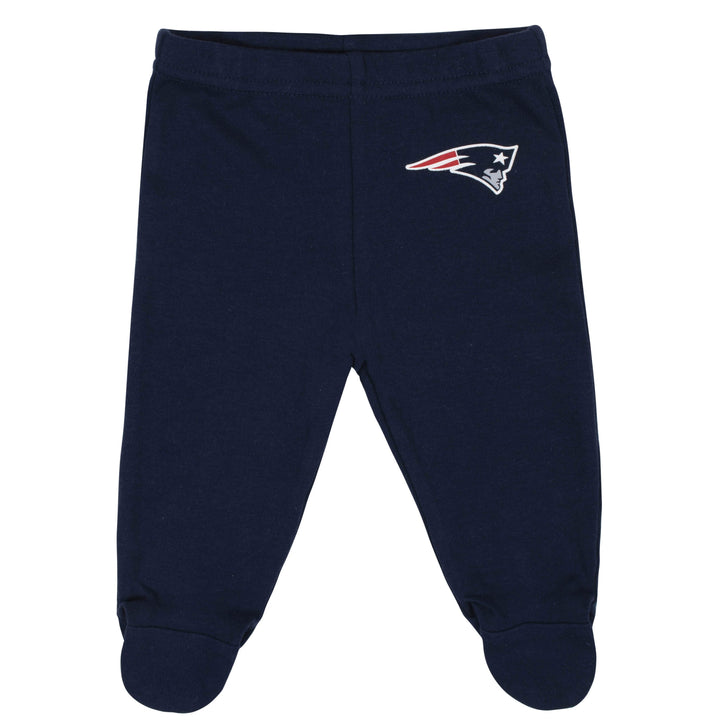 Baby Boys New England Patriots 3-Piece Bodysuit, Pant and Cap Set-Gerber Childrenswear
