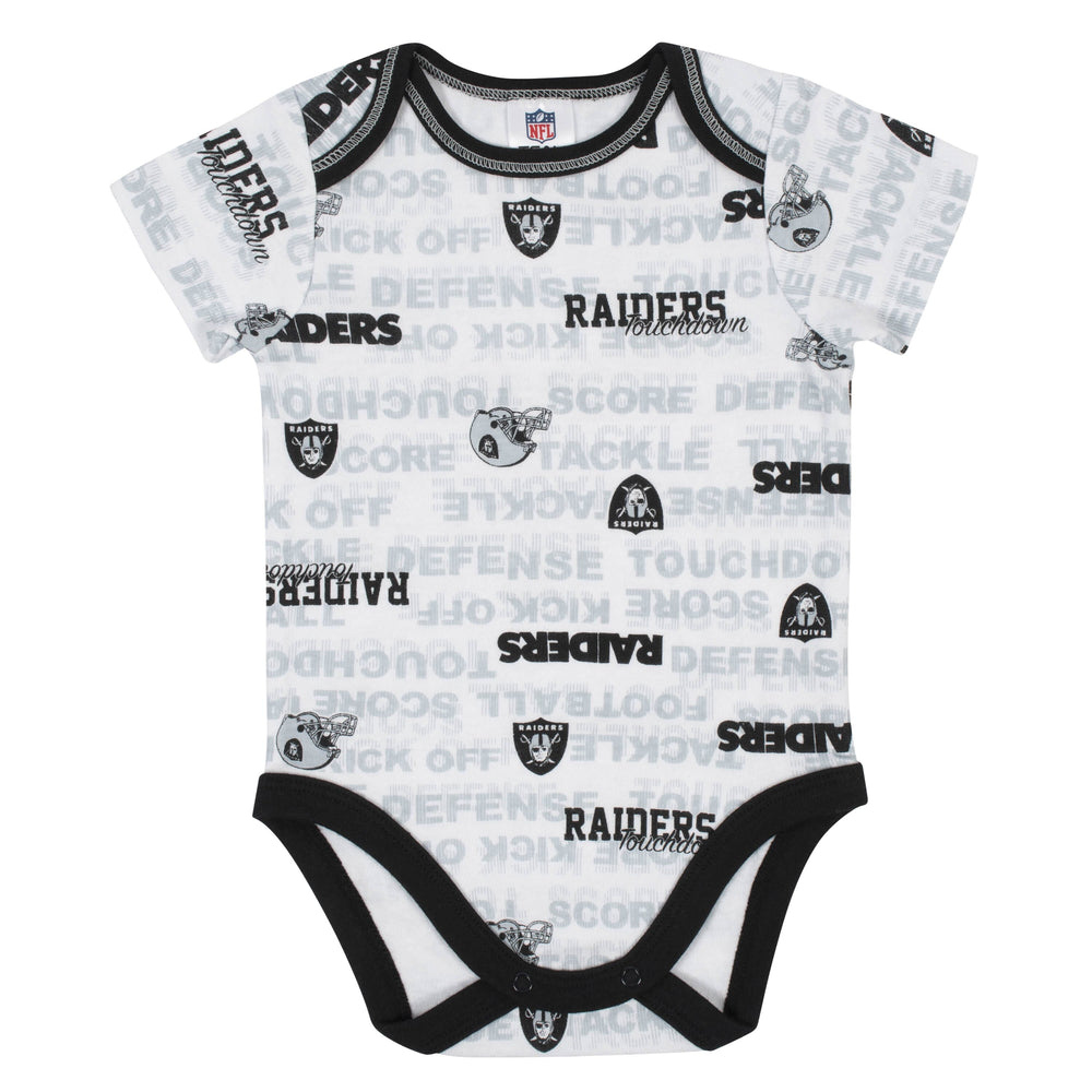 Las Vegas Raiders Baby Boys 3-Piece Bodysuit, Cap, and Bib Set-Gerber Childrenswear