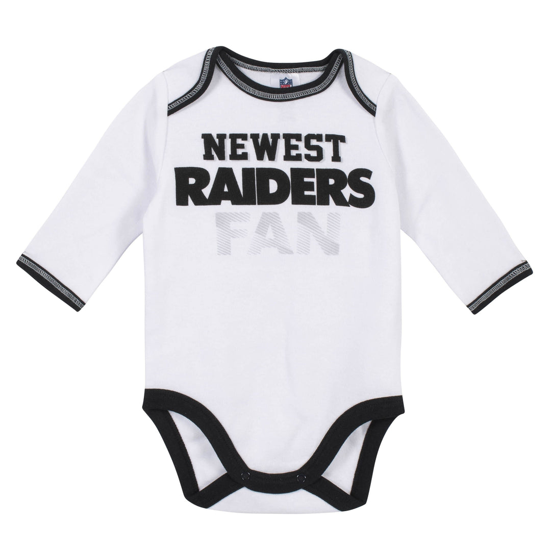 Las Vegas Raiders Baby Boys 3-Piece Bodysuit, Pant and Cap Set-Gerber Childrenswear