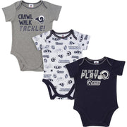 Rams Baby Boys 3-Pack Short Sleeve Bodysuit-Gerber Childrenswear