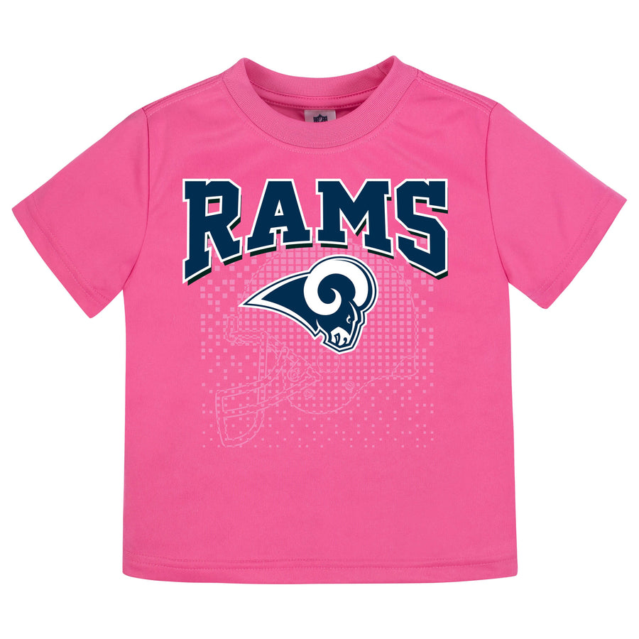 LA Rams Girls Short Sleeve Tee Shirt-Gerber Childrenswear