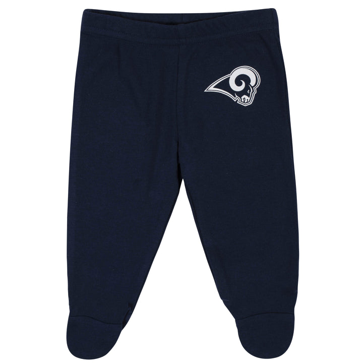 Baby Boys Los Angeles Rams 3-Piece Bodysuit, Pant and Cap Set-Gerber Childrenswear