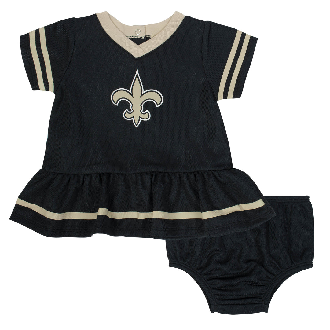 Baby Girls New Orleans Saints Cheerleader Dress and Panty Set-Gerber Childrenswear