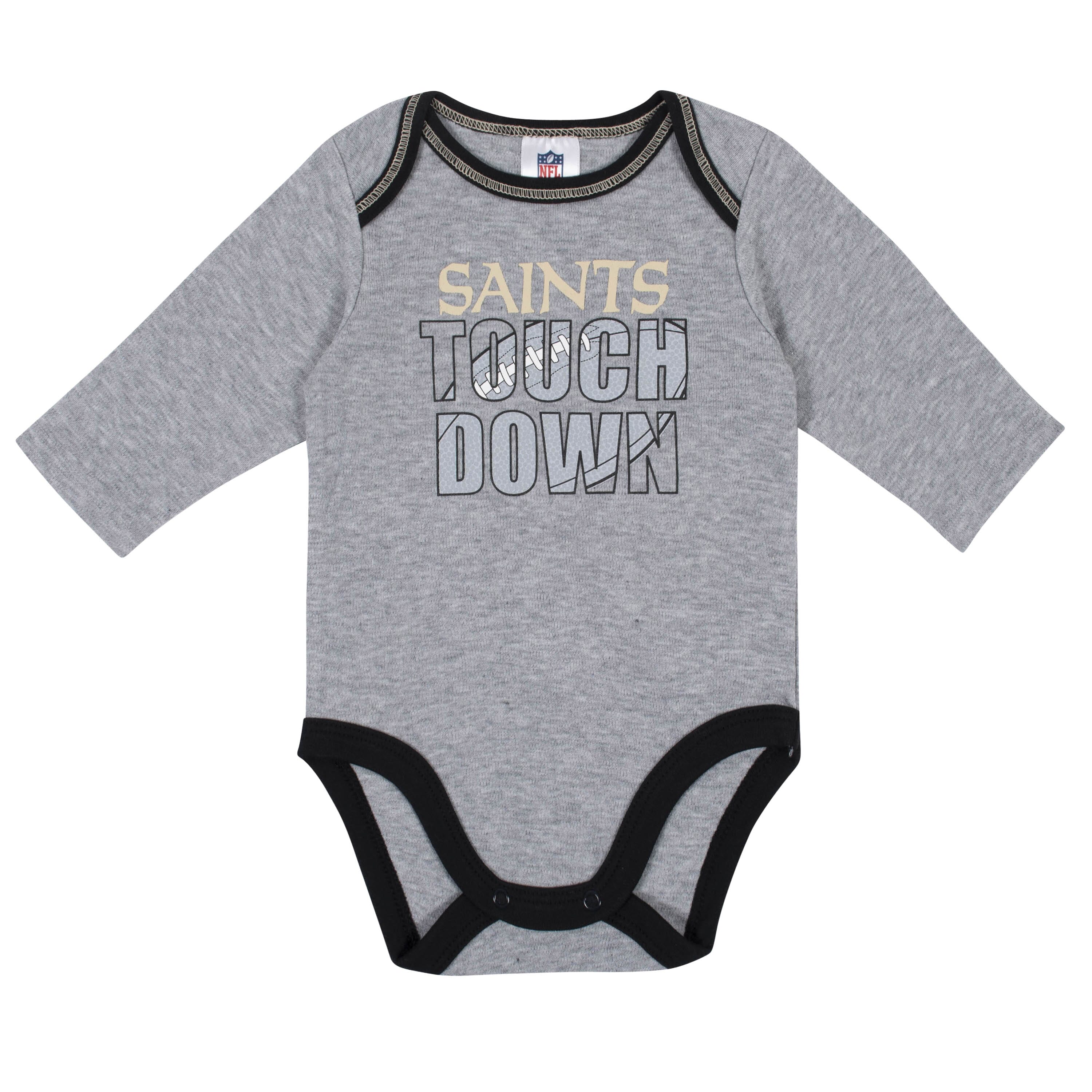 Baby Boys New Orleans Saints Long Sleeve Bodysuit, 2-pack -Gerber Childrenswear