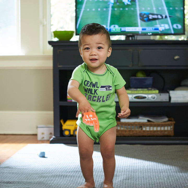 Seahawks Baby Boys 3-Pack Short Sleeve Bodysuit-Gerber Childrenswear