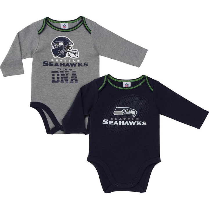 Seahawks Baby Boys 2-Pack Long Sleeve Bodysuit-Gerber Childrenswear