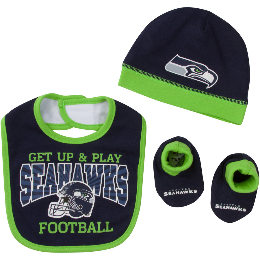 Seattle Seahawks Baby Boy Accessories, 3pc Set-Gerber Childrenswear