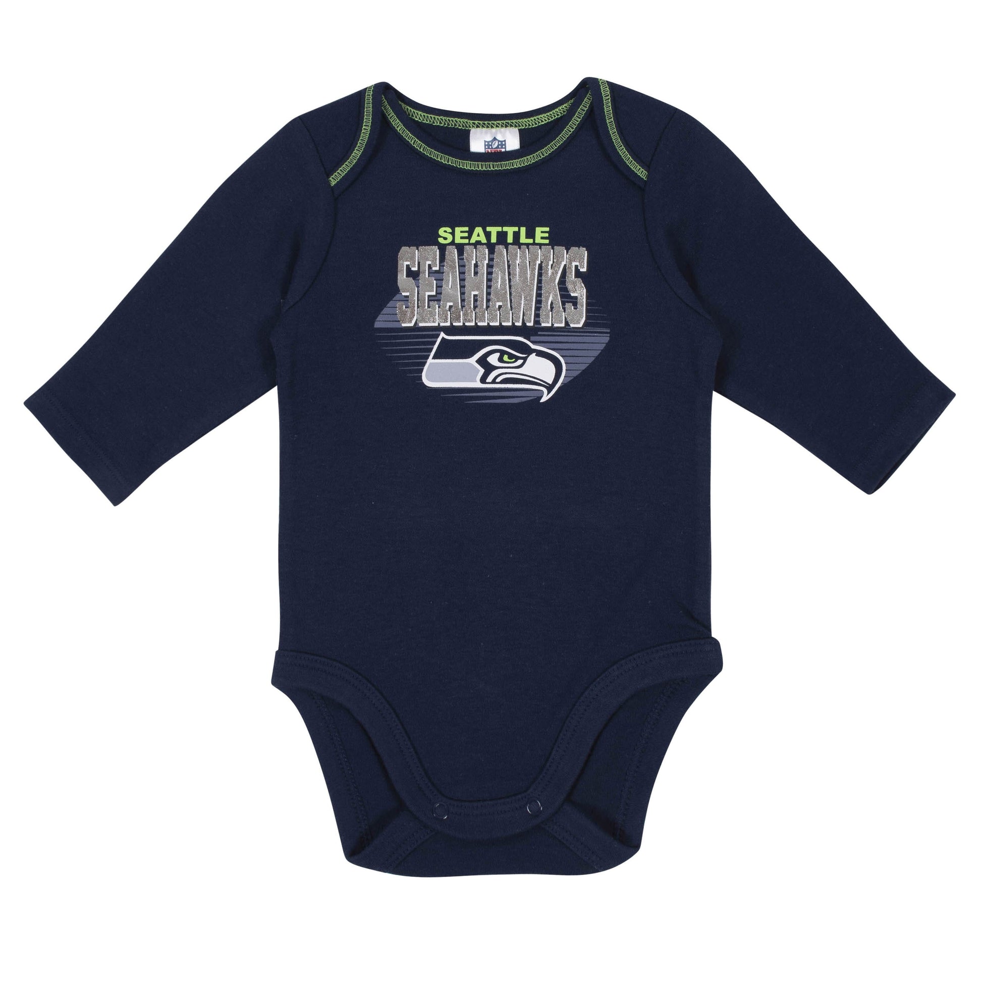 Baby Boys Seattle Seahawks Long Sleeve Bodysuit, 2-pack -Gerber Childrenswear