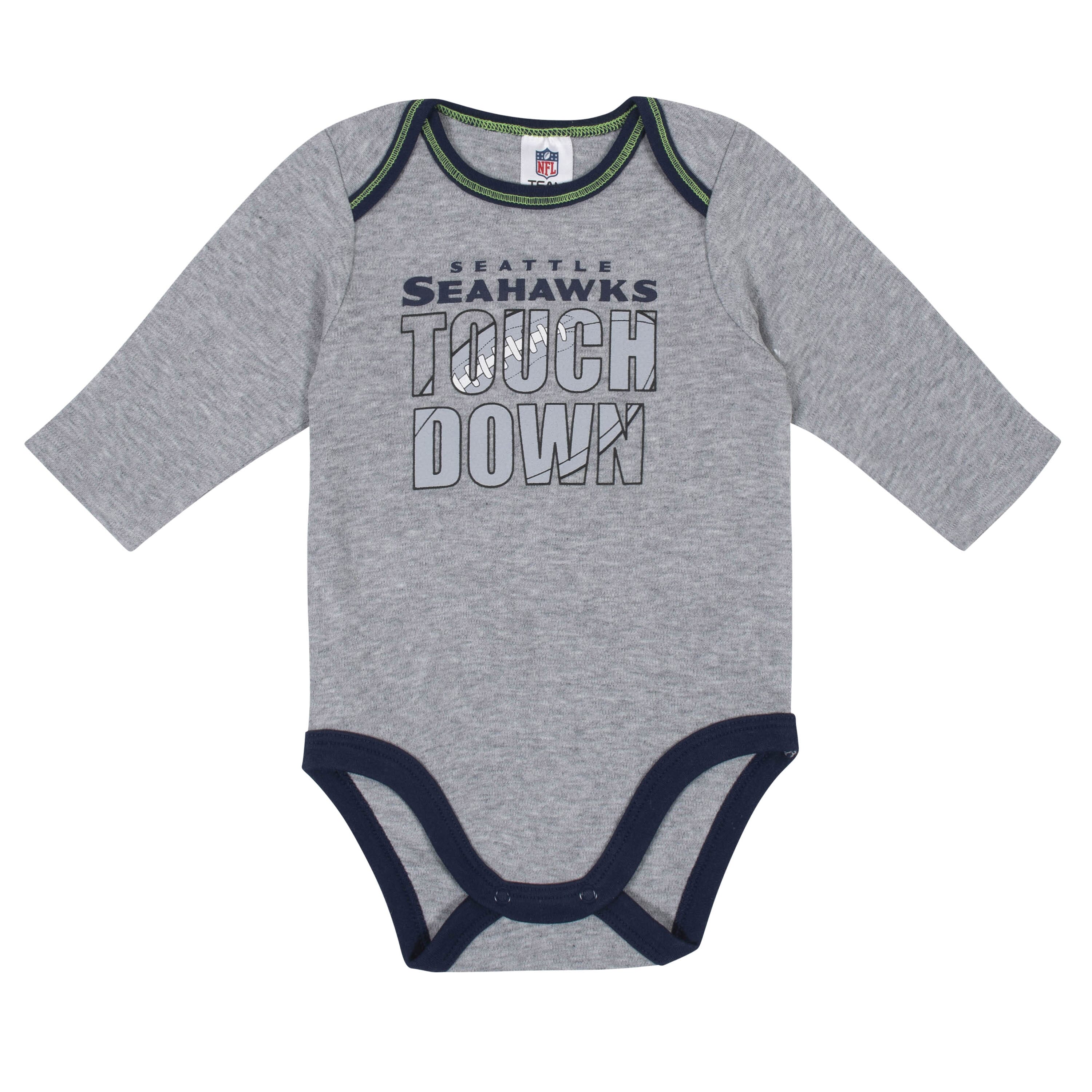 Baby Boys Seattle Seahawks Long Sleeve Bodysuit, 2-pack -Gerber Childrenswear