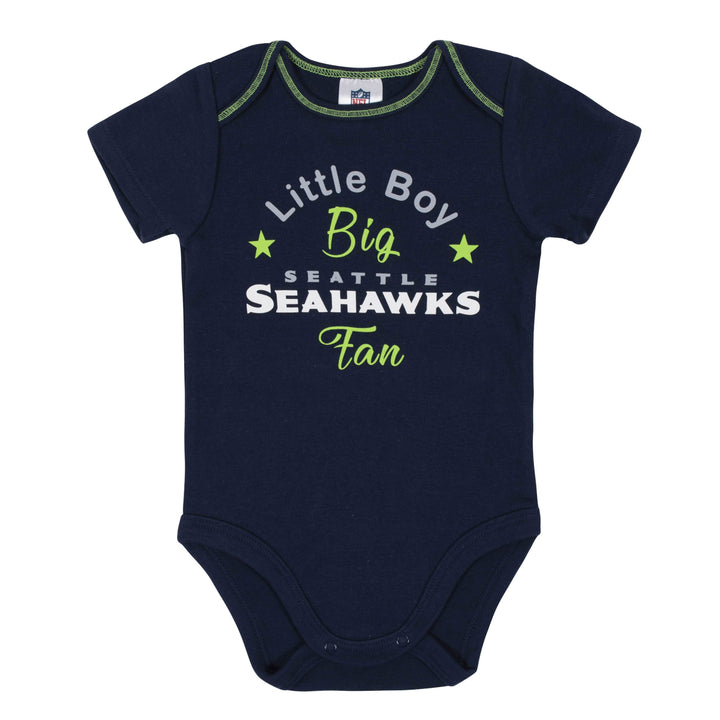 Baby Boys 3-Piece Seattle Seahawks Bodysuit, Gown, and Cap Set-Gerber Childrenswear