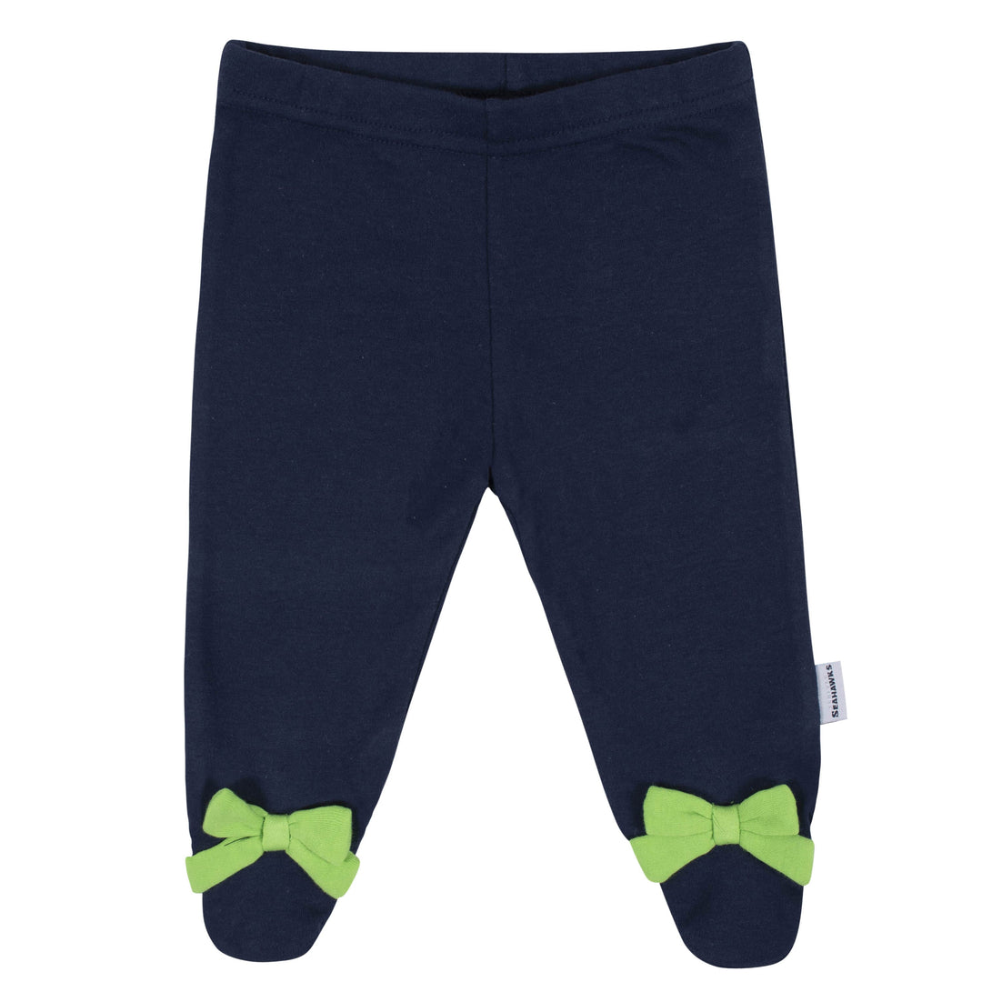Baby Girls Seattle Seahawks 3-Piece Bodysuit, Pant, and Cap Set-Gerber Childrenswear