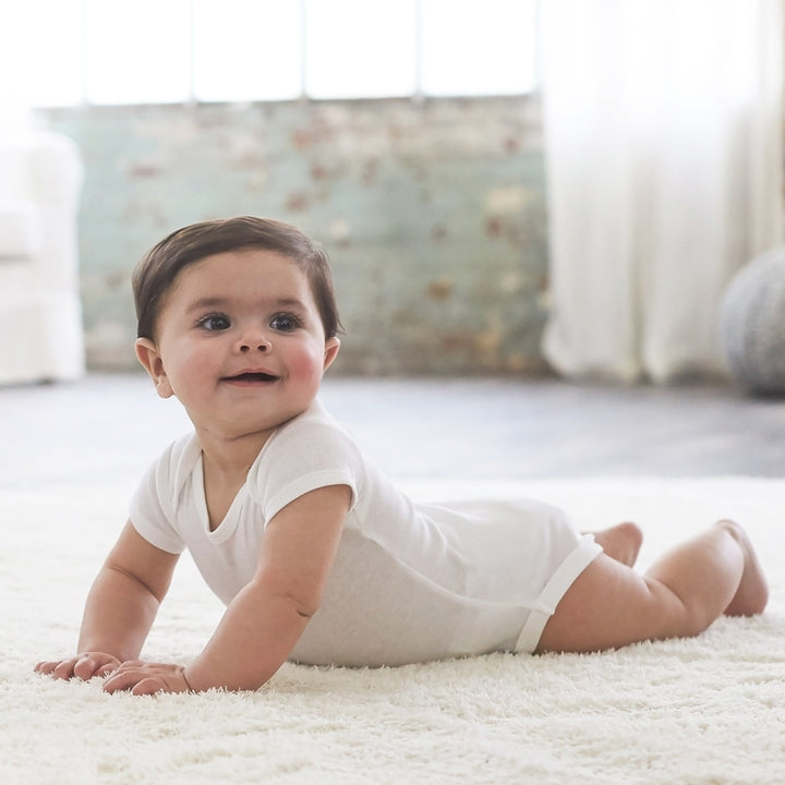 8-Pack Baby White Short-Sleeve Onesies® Bodysuits-Gerber Childrenswear